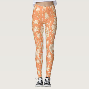 William Morris Wilde Tulpe berühmtes Muster Leggings