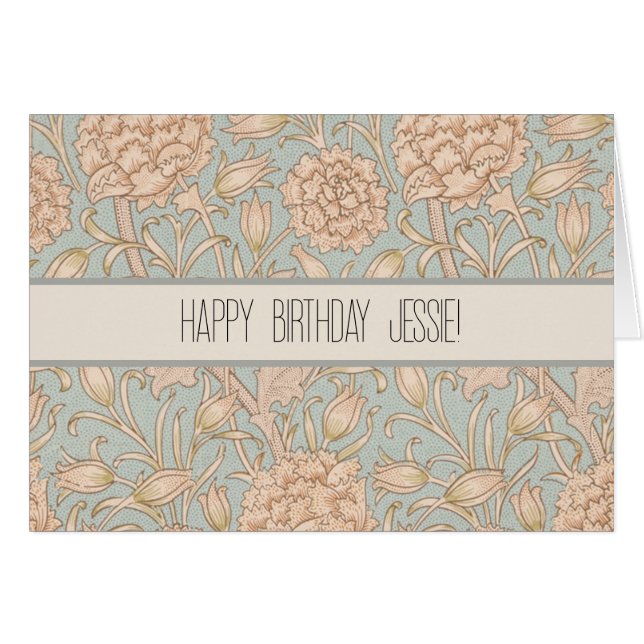 William Morris Wilde Tulpe Blumen Design (Vorderseite (Horizontal))