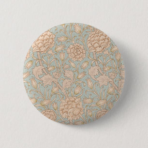 William Morris Wilde Tulpe Blumen Design Button