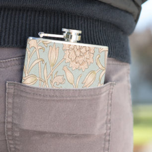William Morris Wilde Tulpe Blumen Design Flachmann
