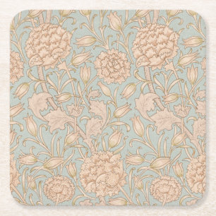 William Morris Wilde Tulpe Blumen Design Rechteckiger Pappuntersetzer