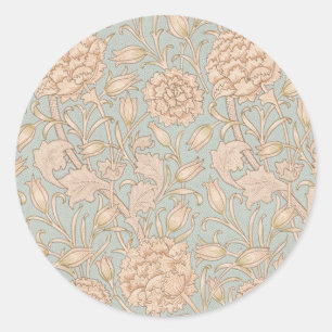 William Morris Wilde Tulpe Blumen Design Runder Aufkleber