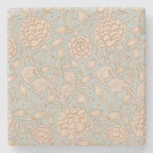 William Morris Wilde Tulpe Blumen Design Steinuntersetzer