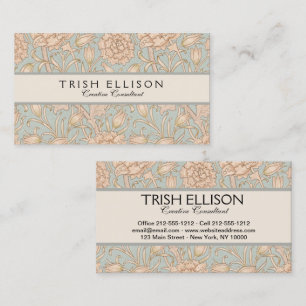 William Morris Wilde Tulpe Blumen Design Visitenkarte