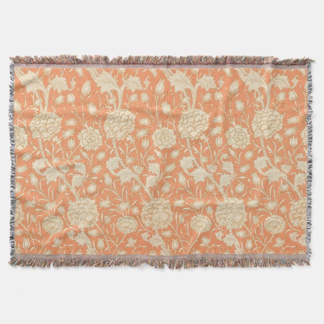 William Morris Wilde Tulpe Vintage Blumenmuster Decke (Vorderseite)