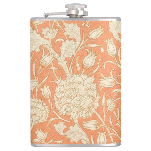 William Morris Wilde Tulpe Vintage Blumenmuster Flachmann