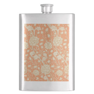 William Morris Wilde Tulpe Vintage Blumenmuster Flachmann