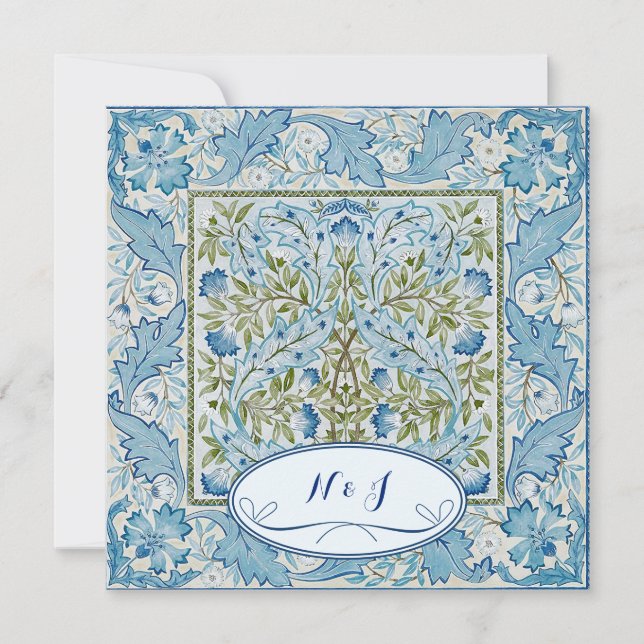 William Morris & Wilhelmina Style Prints Dankeskarte (Vorderseite)