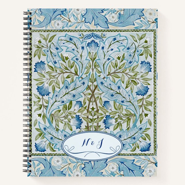 William Morris & Wilhelmina Style Prints Notizbuch (Vorderseite)