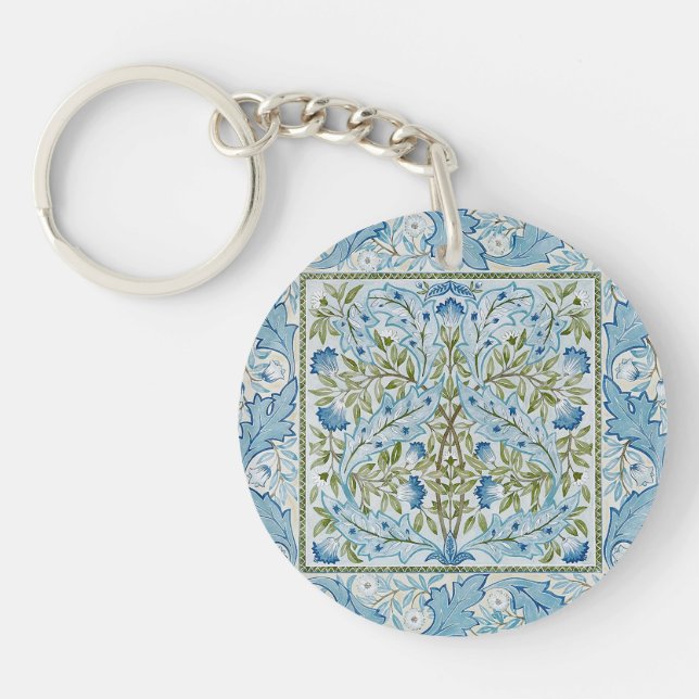 William Morris & Wilhelmina Style Prints Schlüsselanhänger (Vorderseite)