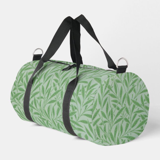 William Morris Willow Blätter Mint Green Duffle Bag (Linke Seite)