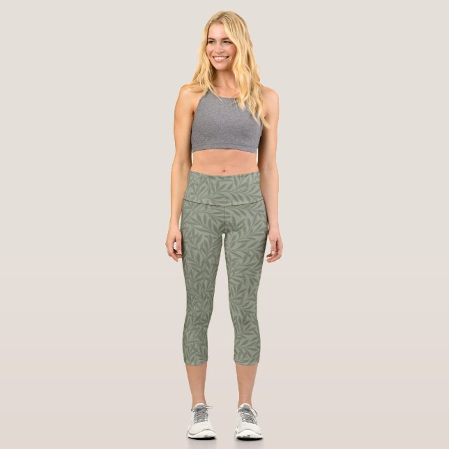 William Morris Willow Blume Classic Capri Leggings (Vorderseite)