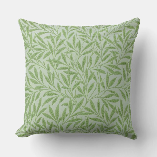 William Morris Willow Blume Classic Green Kissen (Vorderseite)