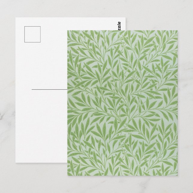 William Morris Willow Blume Classic Green Postkarte (Vorne/Hinten)