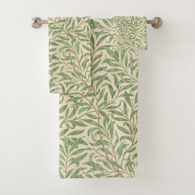 William Morris Willow Bough Garden Blume Classic Badhandtuch Set (Insitu)