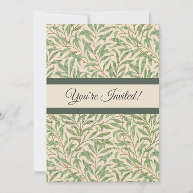 William Morris Willow Bough Garden Blume Classic Einladung (Vorderseite)