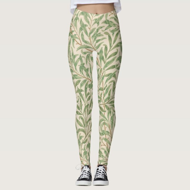 William Morris Willow Bough Garden Blume Classic Leggings (Vorderseite)