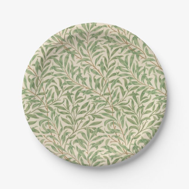 William Morris Willow Bough Garden Blume Classic Pappteller (Vorderseite)
