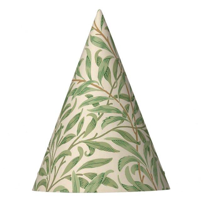 William Morris Willow Bough Garden Blume Classic Partyhütchen (Vorderseite)