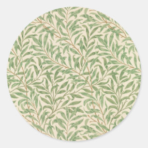 William Morris Willow Bough Garden Blume Classic Runder Aufkleber