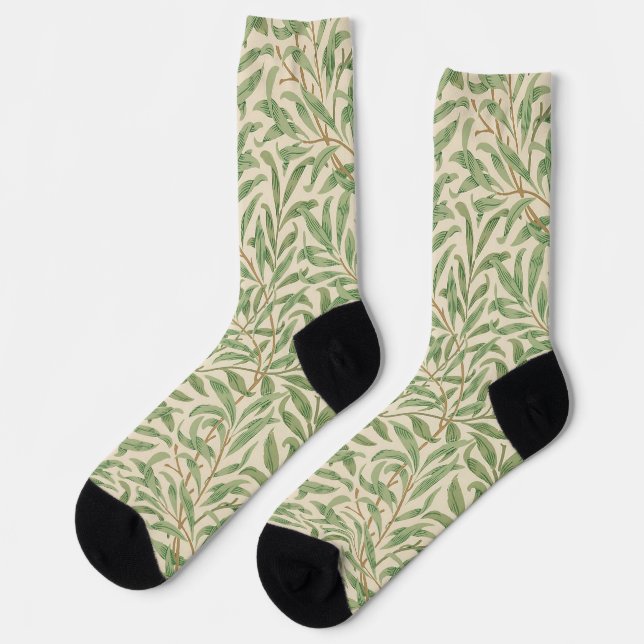 William Morris Willow Bough Garden Blume Classic Socken (Linkes Detail)