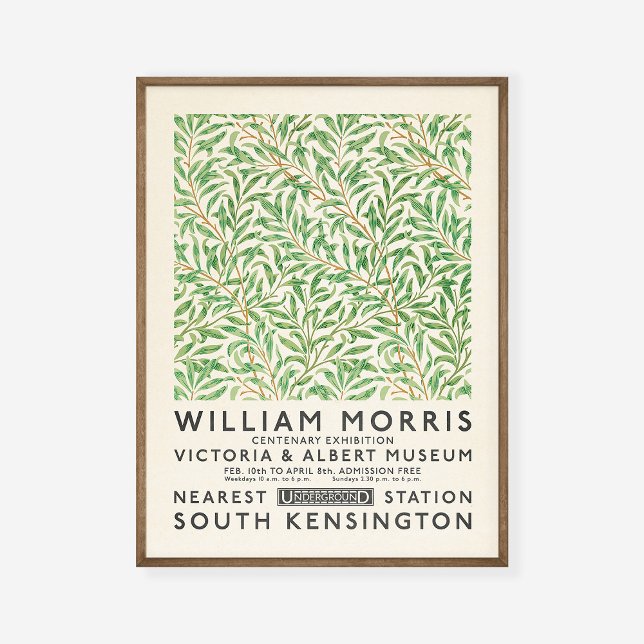 William Morris Willow Bough Green Art Exhibition Poster (Von Creator hochgeladen)