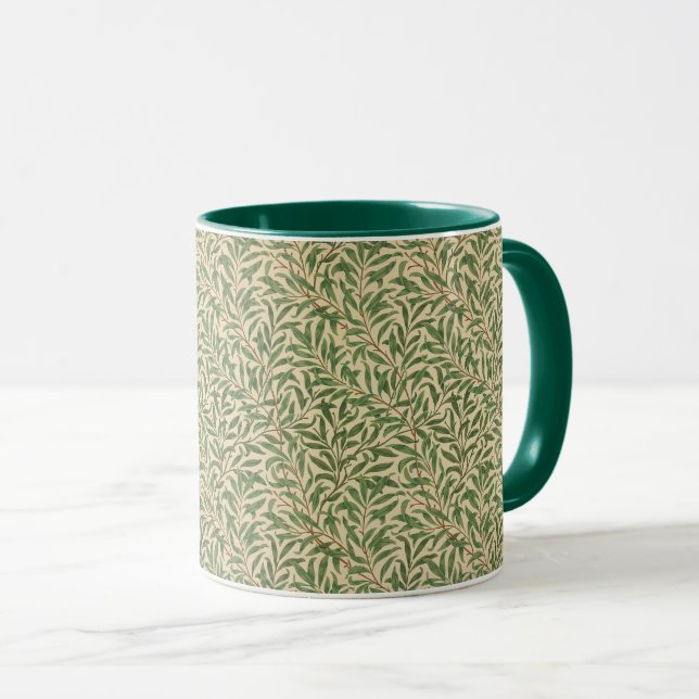 William Morris Willow Bough Green Willow Blätter Tasse (VorderseiteRechts)
