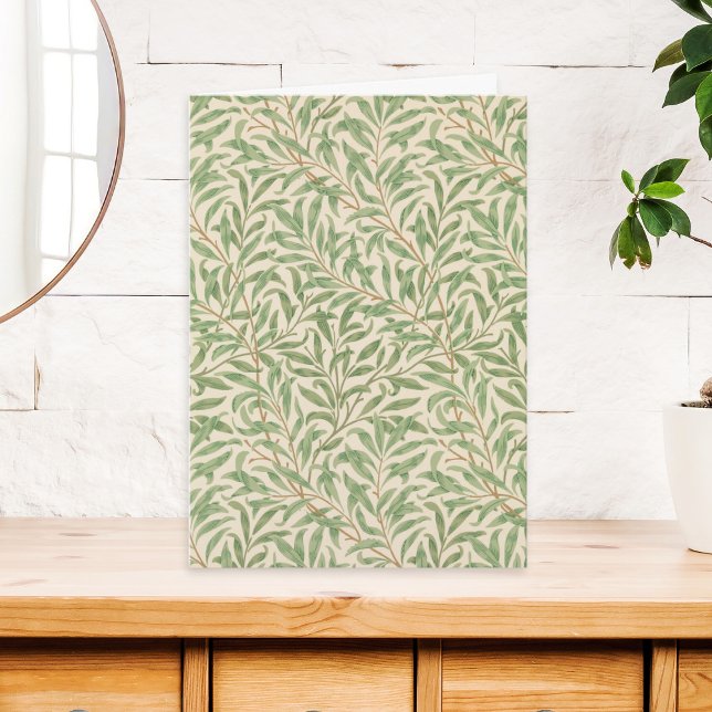William Morris Willow Bough Jegliche Unsicherheit Karte (An elegant greeting card for any occasion, with botanical Willow Bough pattern by William Morris)