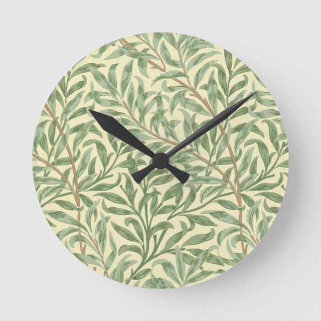 William Morris Willow Bough Runde Wanduhr (Vorderseite)
