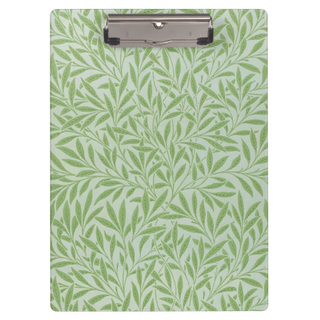 William Morris Willow Flower Classic Green Klemmbrett (Vorderseite)