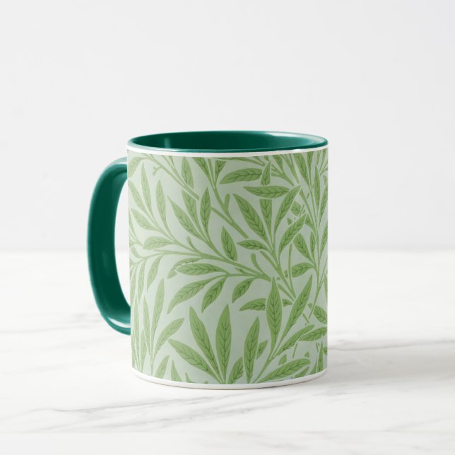 William Morris Willow Flower Classic Green Tasse (Vorderseite Links)