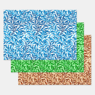 William Morris Willow, Light Blue, Green & Beige Geschenkpapier Set