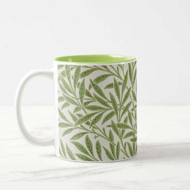 William Morris Willow-Muster Zweifarbige Tasse (Links)