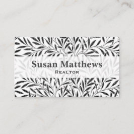 William Morris Willow Pattern, grau / grau & weiß Visitenkarte
