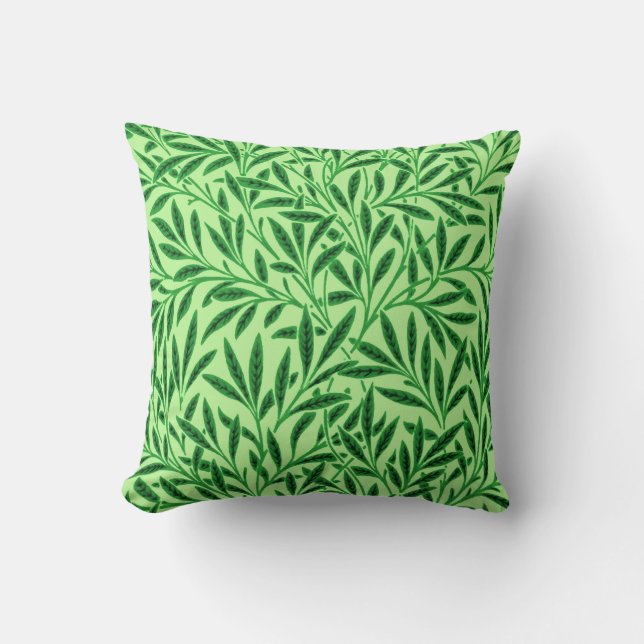 William Morris Willow Pattern, Light Jade Green Kissen (Vorderseite)
