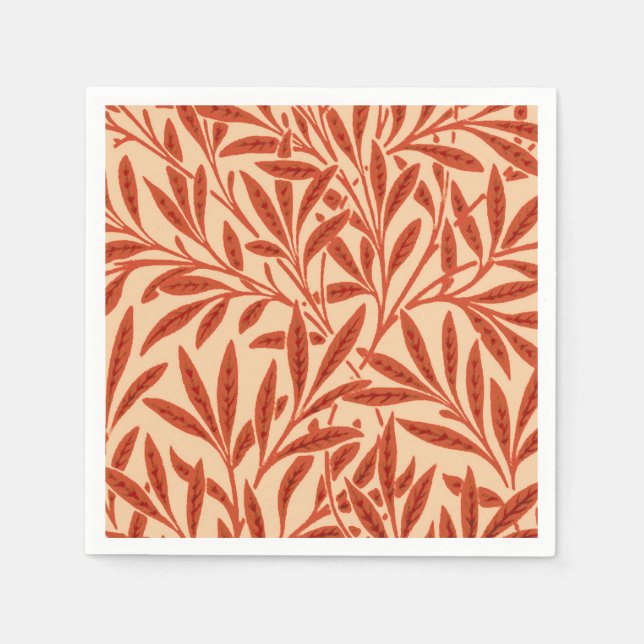 William Morris Willow Pattern, Mandarin Orange Serviette (Vorderseite)
