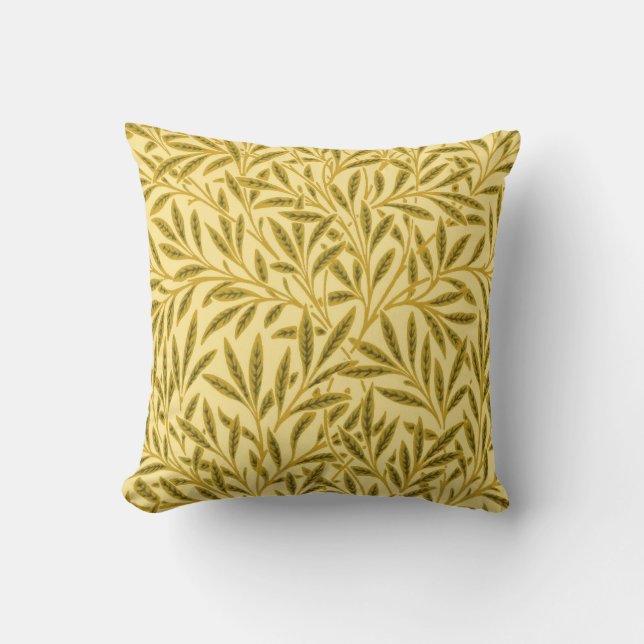 William Morris Willow Pattern, Mustard Yellow Kissen (Vorderseite)