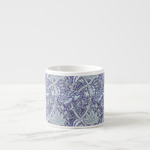 William Morris Windrush Blaues Blumenmuster Espressotasse