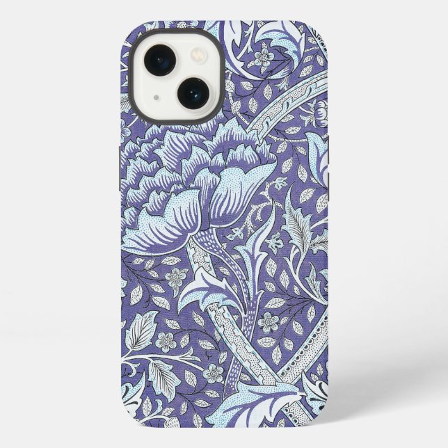William Morris Windrush Blaues Blumenmuster iPhone Hülle (Rückseite)