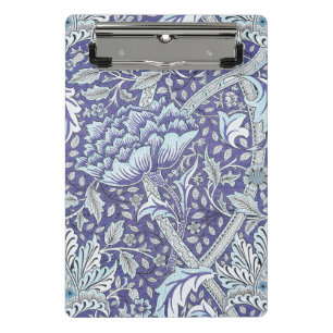 William Morris Windrush Blaues Blumenmuster Mini Klemmbrett