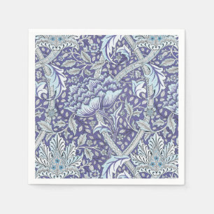 William Morris Windrush Blaues Blumenmuster Serviette
