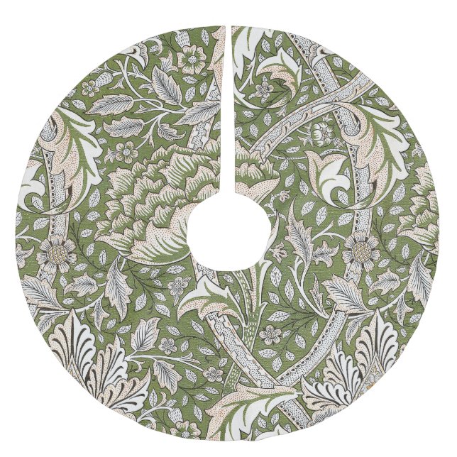 William Morris Windrush Blume Polyester Weihnachtsbaumdecke (Vorderseite)