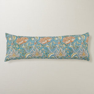 William Morris Windrush Blumengestaltung Blau Seitenschläferkissen
