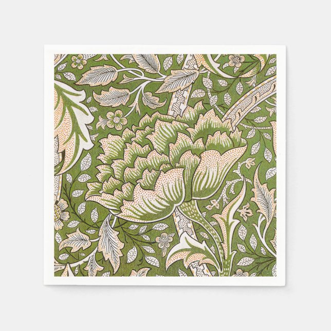 William Morris Windrush Blumenmuster Classic Serviette (Vorderseite)