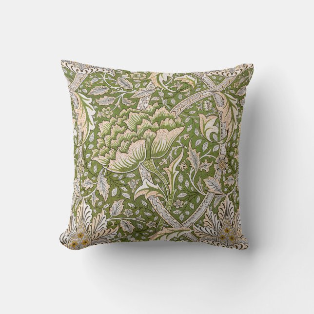 William Morris Windrush Blumenmuster Klassiker Kissen (Vorderseite)