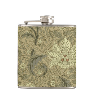 William Morris Windrush Blumenmuster: Vintage Flachmann