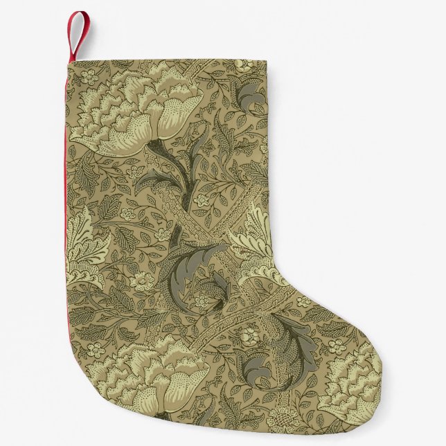 William Morris Windrush Blumenmuster: Vintage Kleiner Weihnachtsstrumpf (Vorderseite)