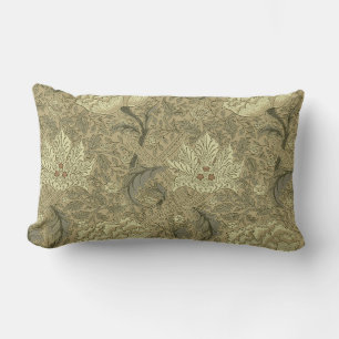 William Morris Windrush Blumenmuster: Vintage Lendenkissen