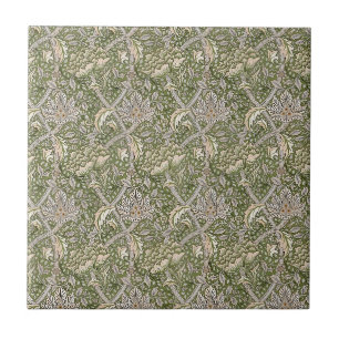 William * Morris Windrush Botantical Taupe Green   Fliese