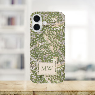 William Morris Windrush Custom Monogram iPhone 16 Hülle